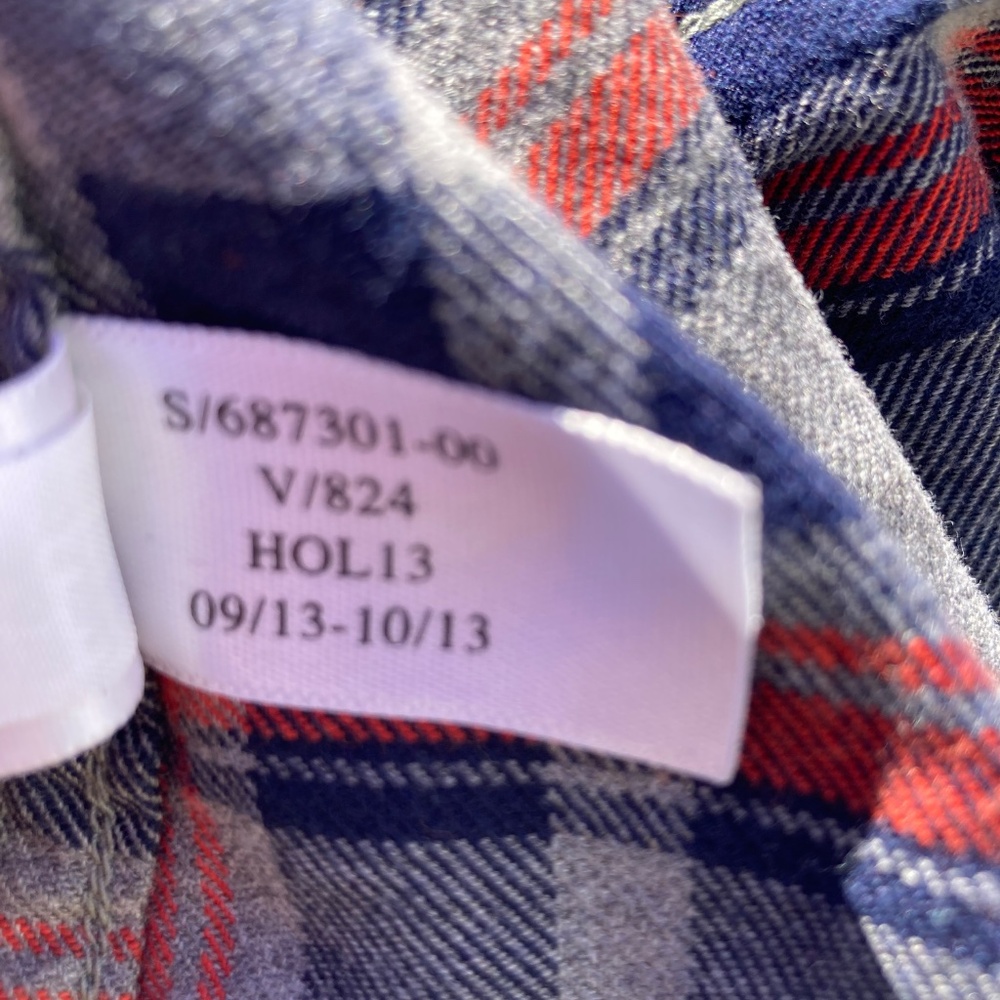 Banana Republic Shirt Flannel Plaid Cotton Long Sleeve Size Medium - Picture 8 of 9